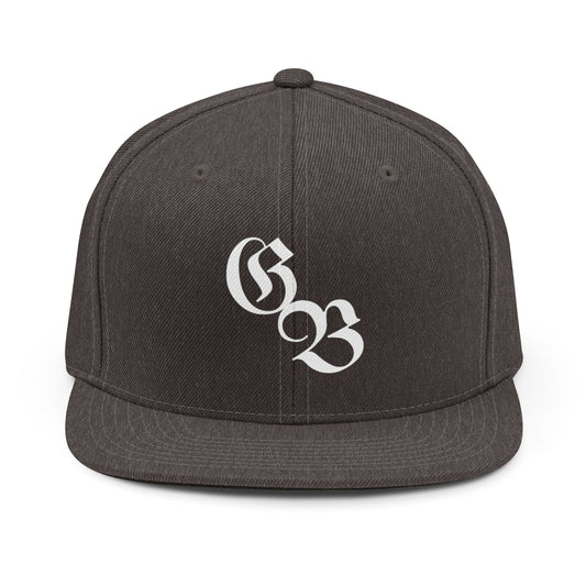 Snapback cap, black and gray, Ghost Beast with luxury black lettering.