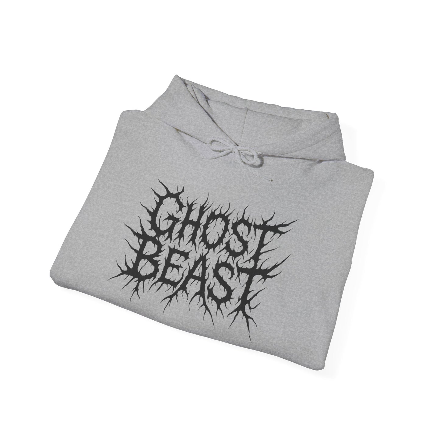 Ghost Beast Hoodie, Gothic Metal lettering, Unisex