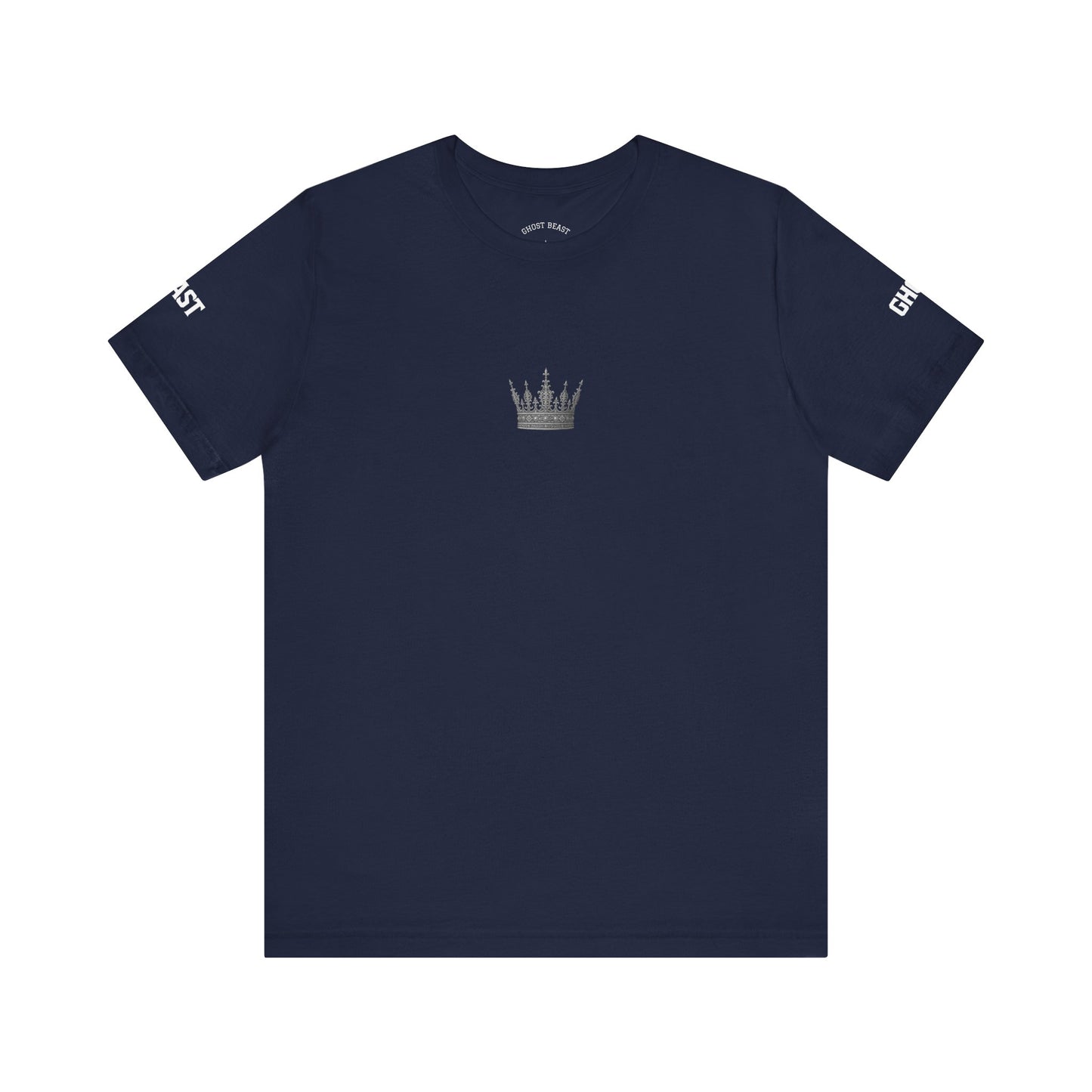 Street Wear Short Sleeve T-Shirt, White Crown, Ghost Beast