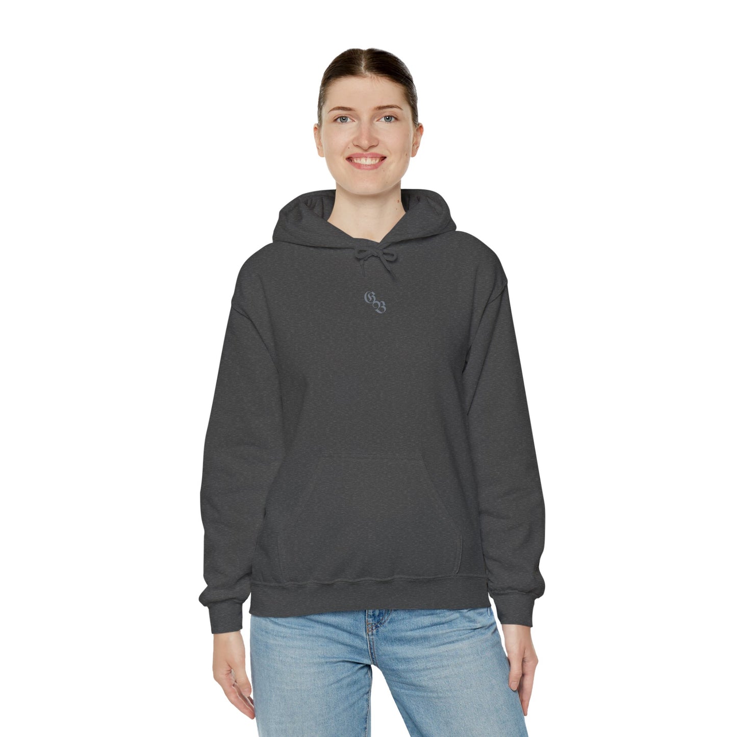 Ghost Beast Hoodie, Gothic Metal lettering Blue Ice