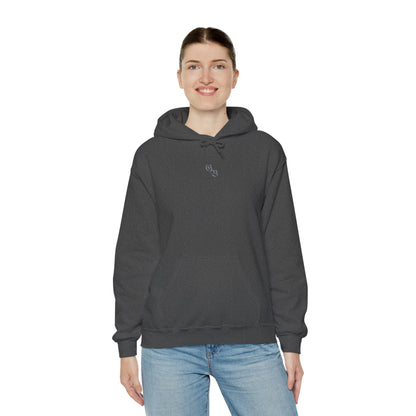 Ghost Beast Hoodie, Gothic Metal lettering Blue Ice