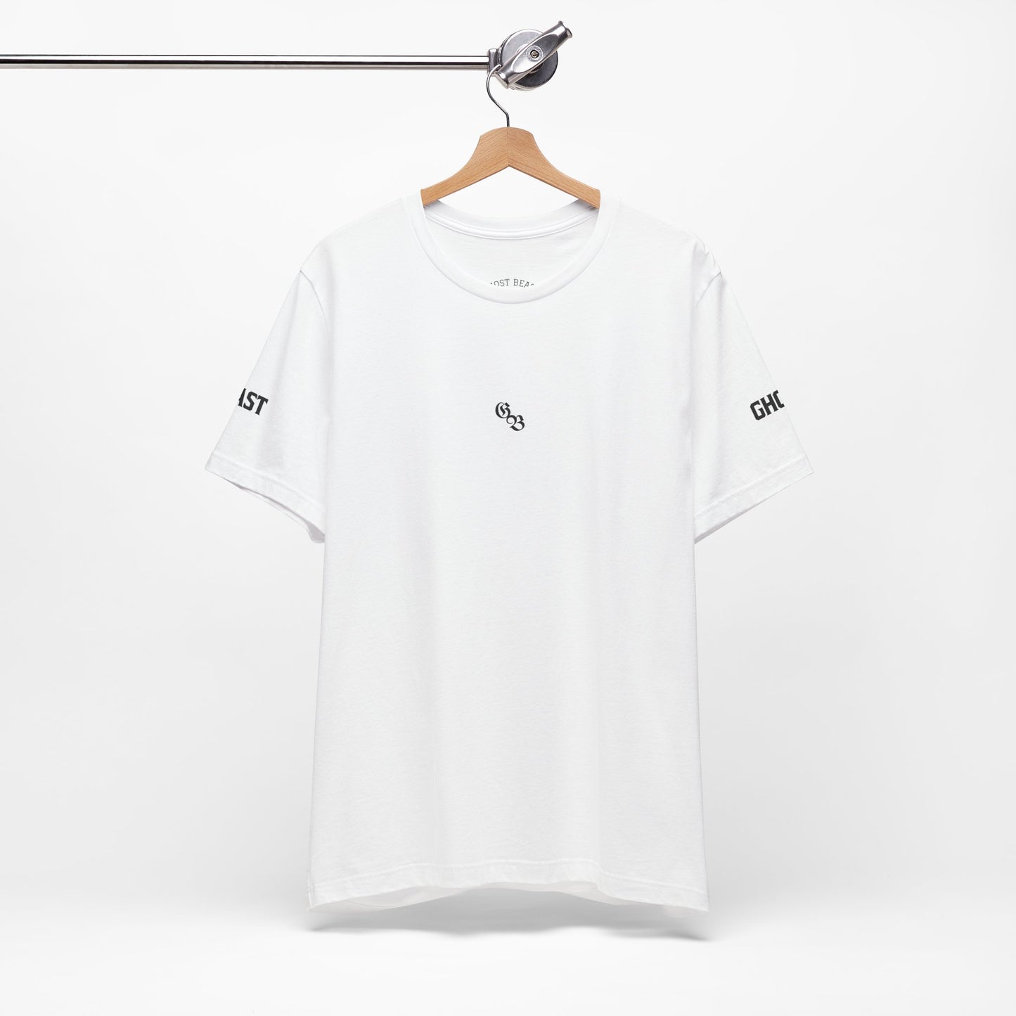 Urban style short-sleeved t-shirt, white with black, Angel Cherub, Ghost Beast™