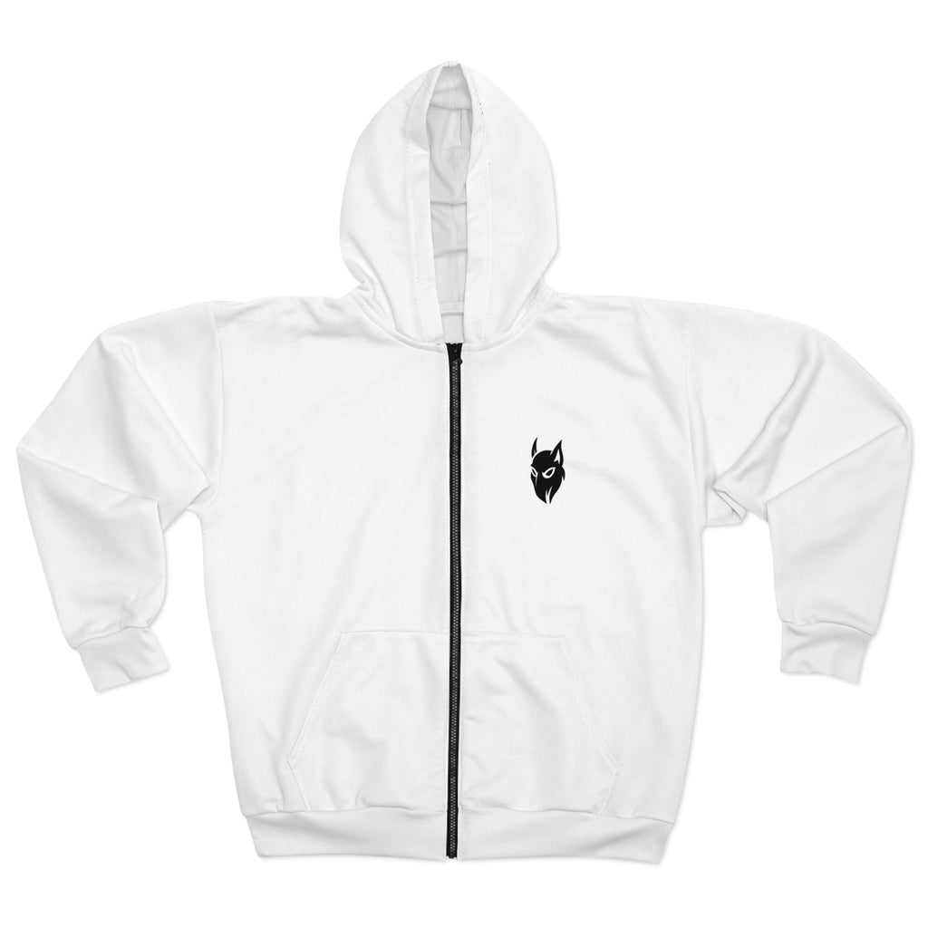 Ghost Beast™ White Open Sweatshirt, unisex