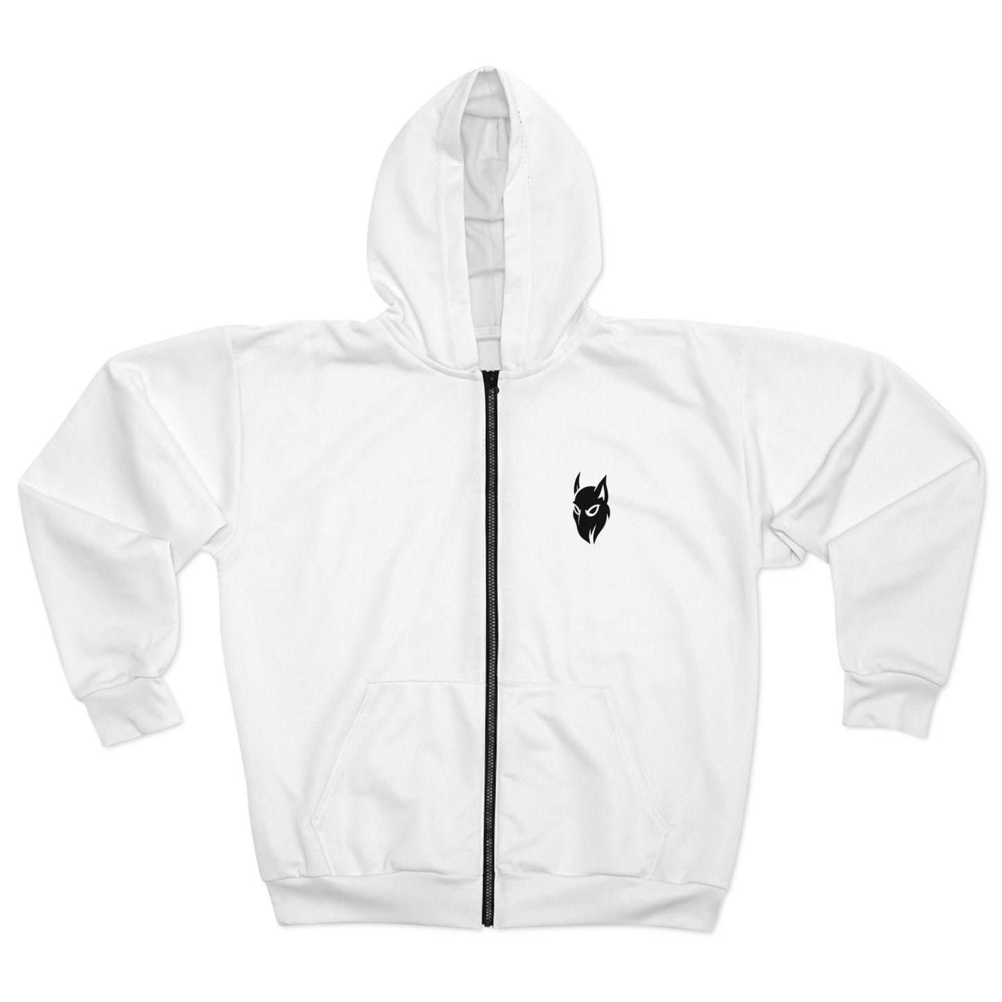 Ghost Beast™ White Open Sweatshirt, unisex