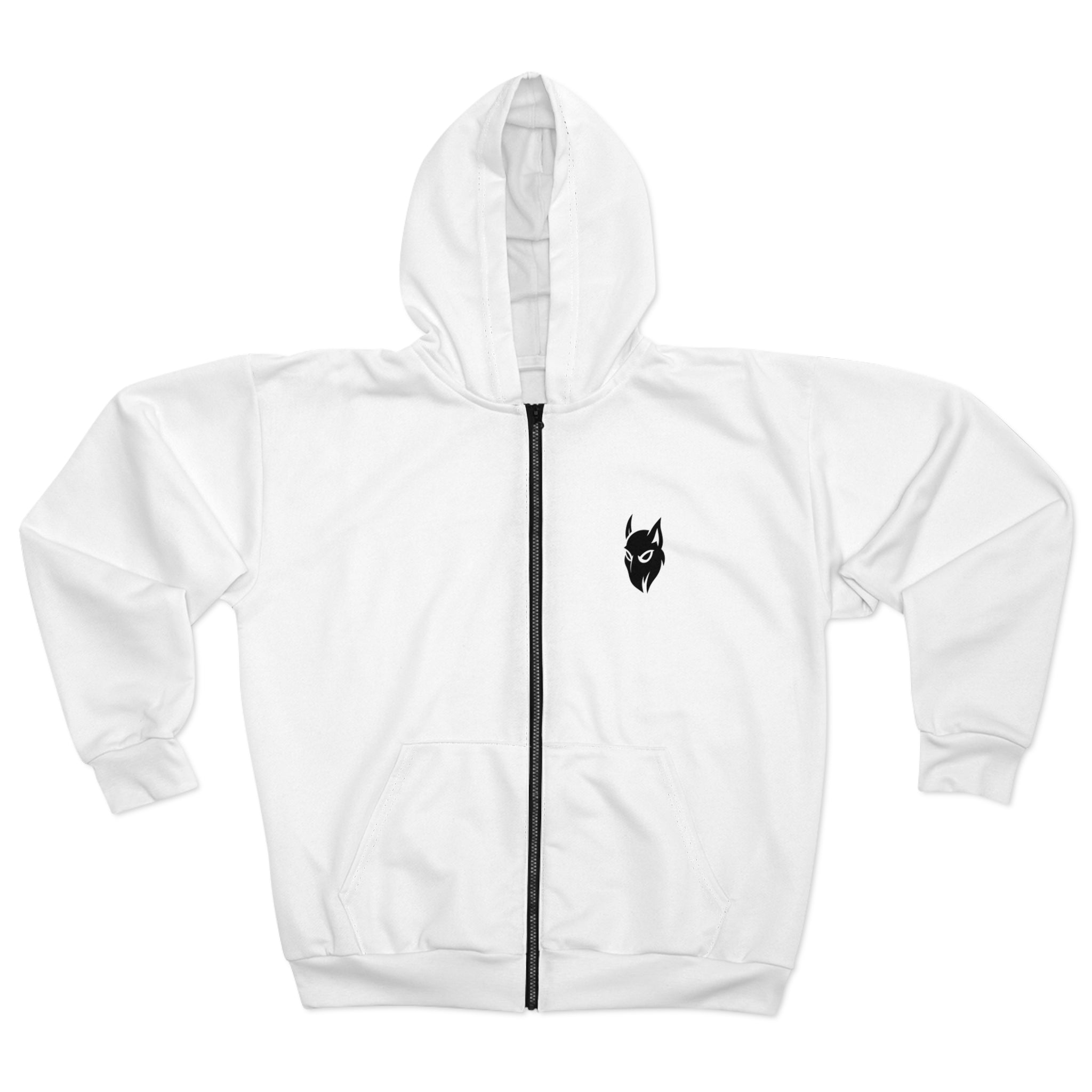 Ghost Beast™ White Open Sweatshirt, unisex