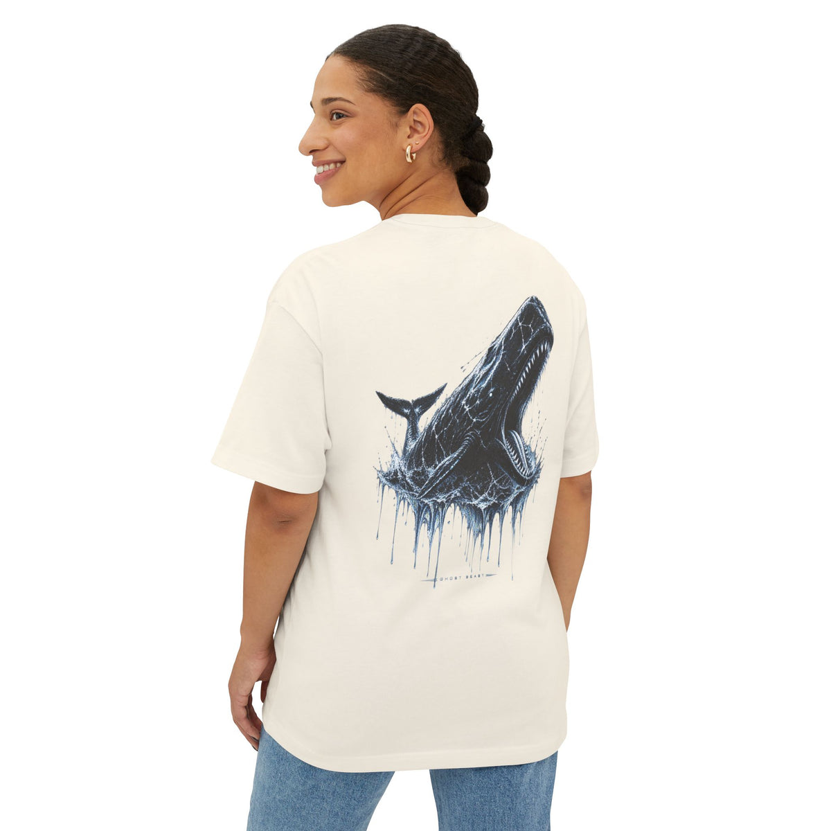 Sperm whale-beast unisex Oversized Boxy Tee