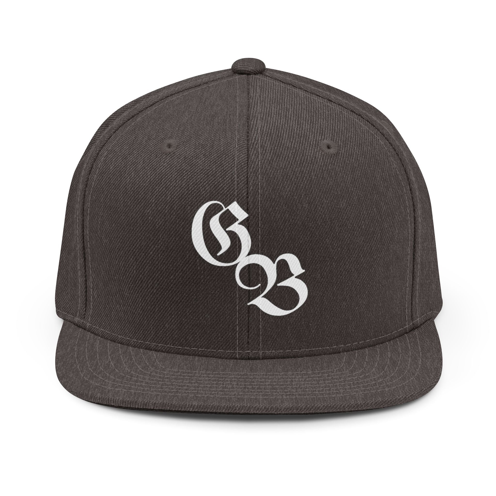 Snapback cap, black and gray, Ghost Beast with luxury black lettering.