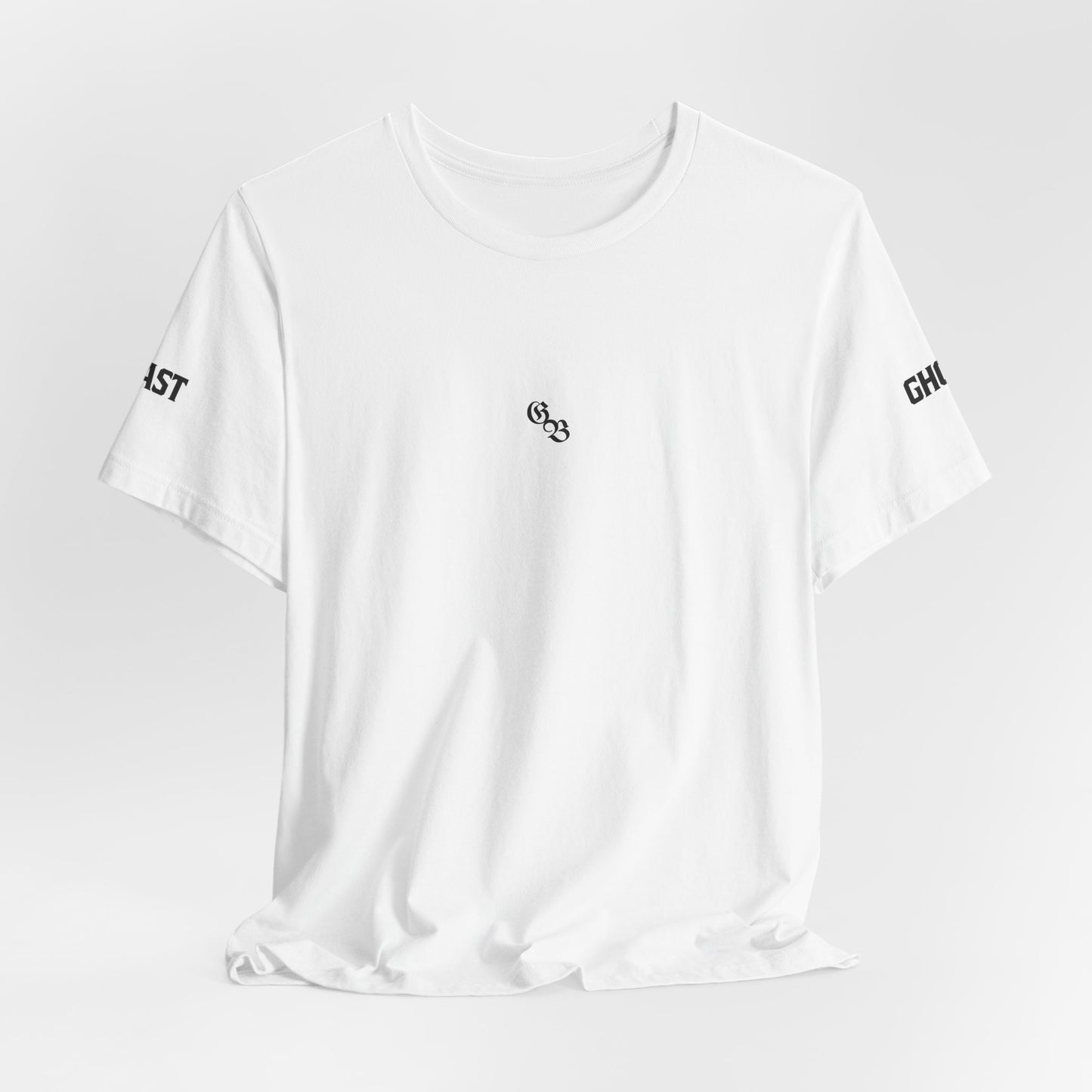 Urban style short-sleeved t-shirt, white with black, Angel Cherub, Ghost Beast™