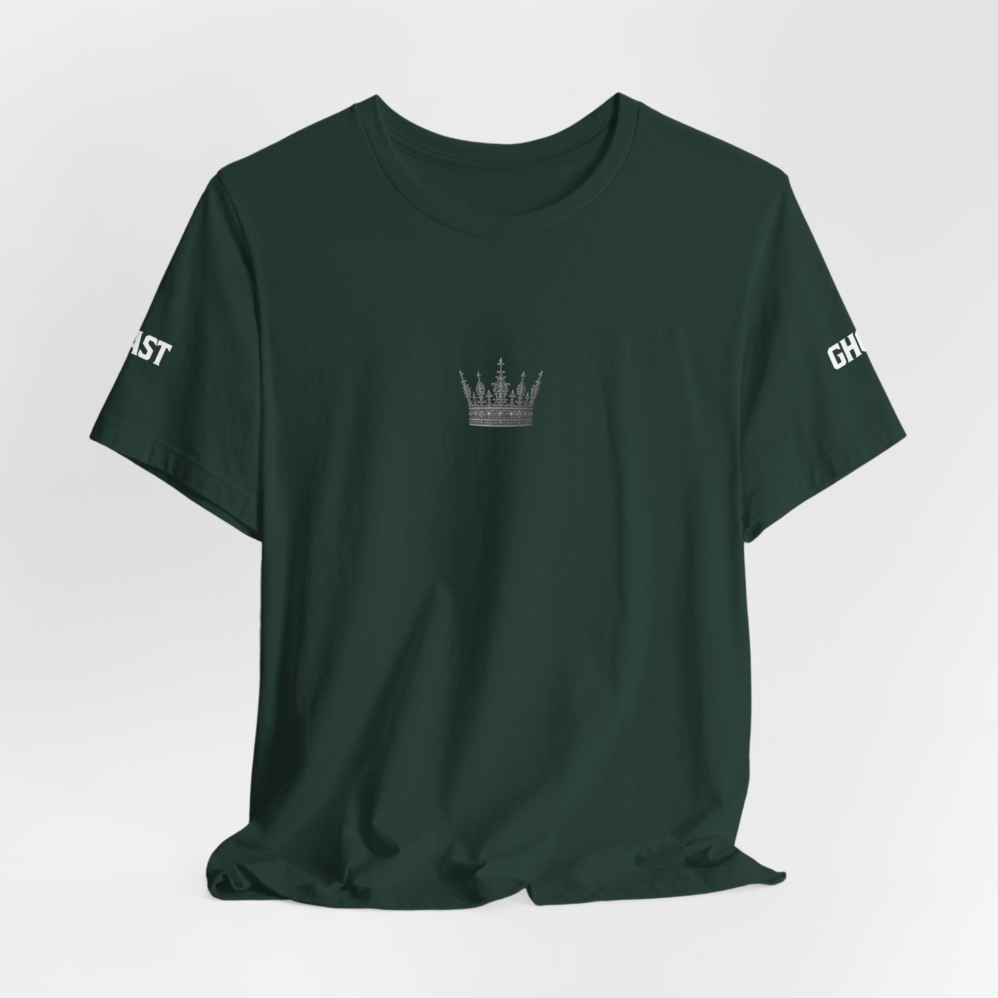 Street Wear Short Sleeve T-Shirt, White Crown, Ghost Beast