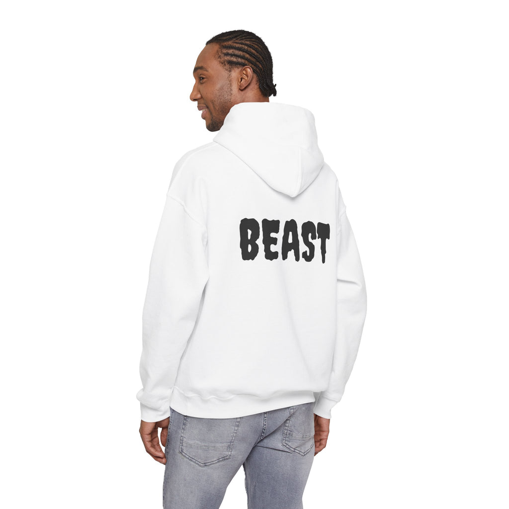 Unisex Hoodie, Premiun, White, Ghost Beast