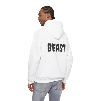 Unisex Hoodie, Premiun, White, Ghost Beast