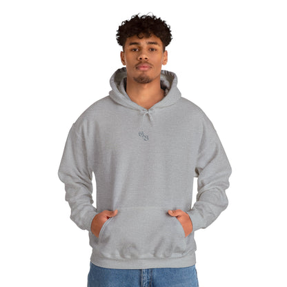 Ghost Beast Hoodie, Gothic Metal lettering Blue Ice