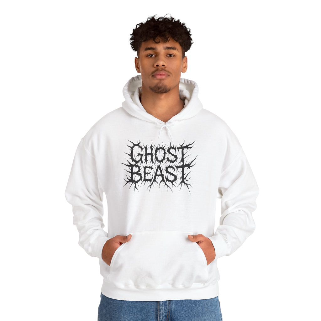 Ghost Beast Hoodie, Gothic Metal lettering, Unisex