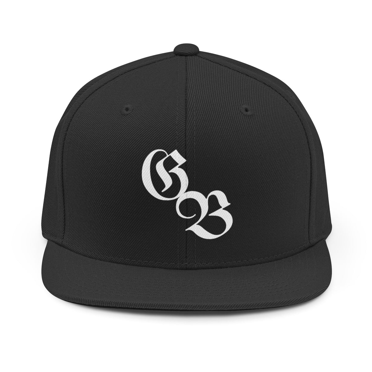 Snapback cap, black and gray, Ghost Beast with luxury black lettering.