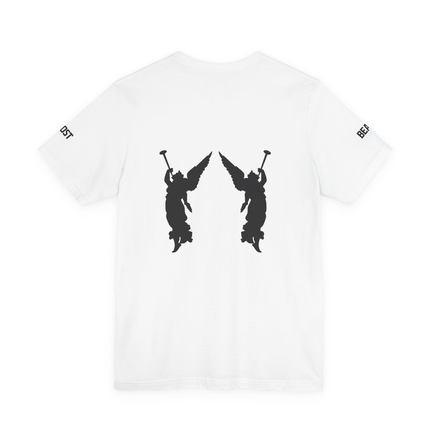 Street Wear short-sleeved T-shirt, white with black, angels No. 2, Ghost Beast™
