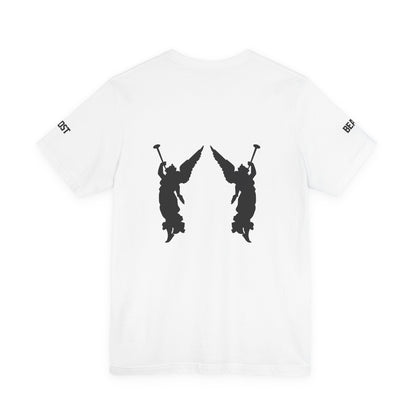 Street Wear short-sleeved T-shirt, white with black, angels No. 2, Ghost Beast™
