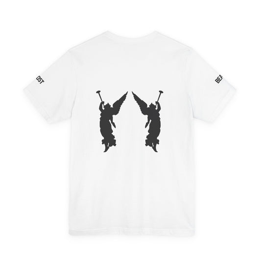 Street Wear short-sleeved T-shirt, white with black, angels No. 2, Ghost Beast™