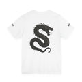 Urban style short-sleeved t-shirt, white with black, Amphiprales Dragon, Ghost Beast™