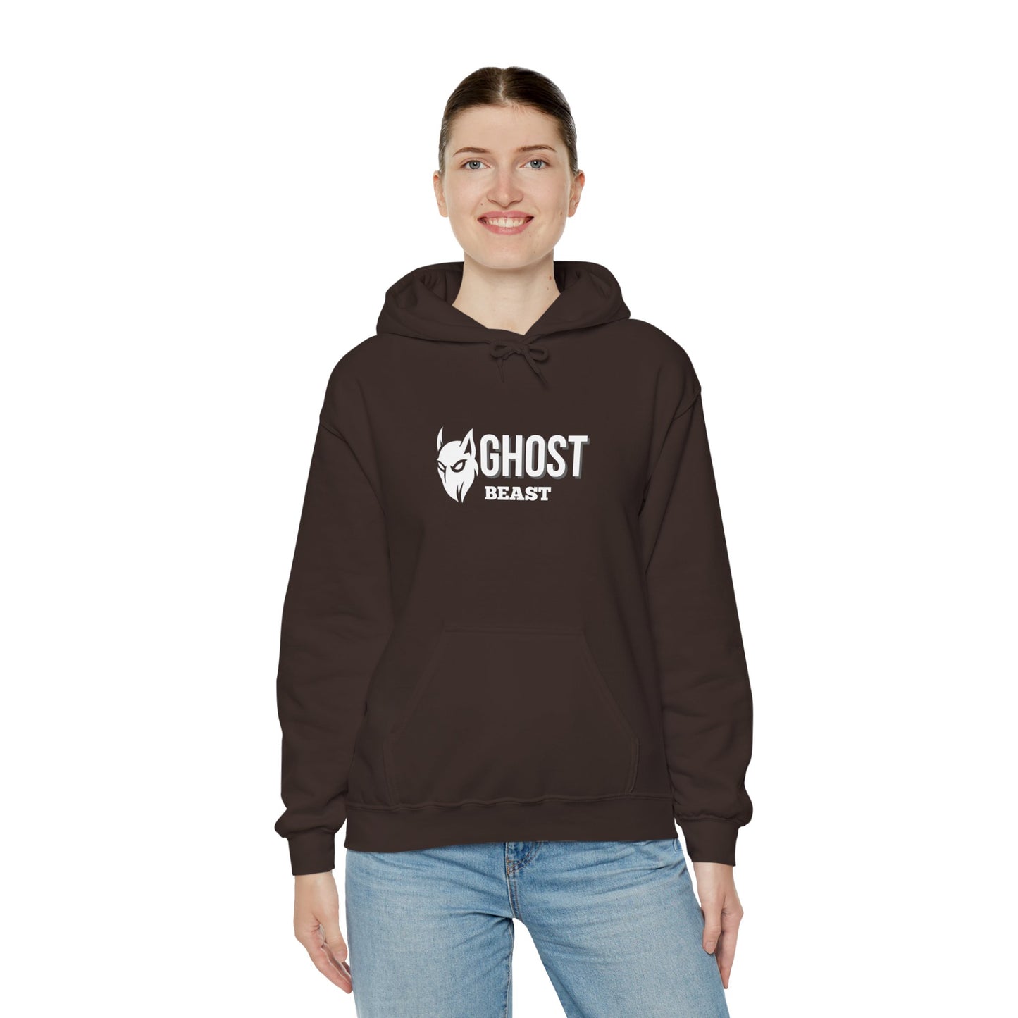 Unisex Hoodie, whit white, Ghost Beast™