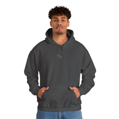 Ghost Beast Hoodie, Gothic Metal lettering Blue Ice