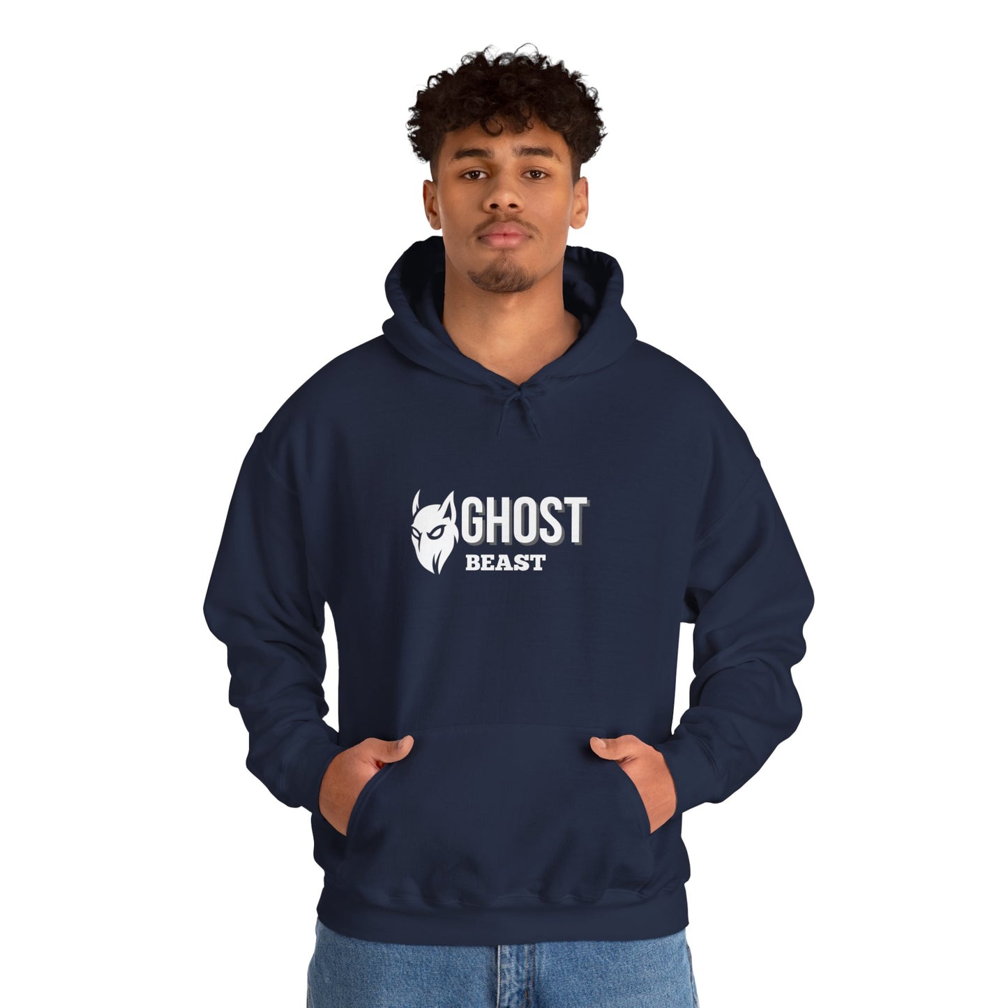 Unisex Hoodie, whit white, Ghost Beast™
