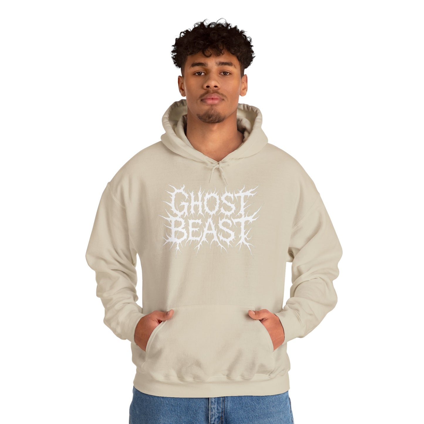 Ghost Beast Hoodie, Gothic Metal lettering, Unisex Vol 2