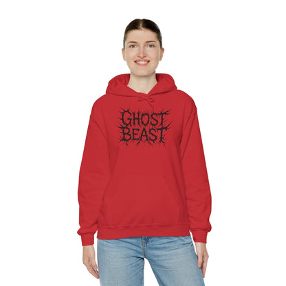 Ghost Beast Hoodie, Gothic Metal lettering, Unisex