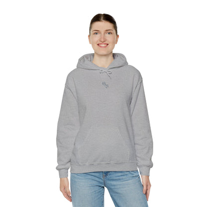 Ghost Beast Hoodie, Gothic Metal lettering Blue Ice