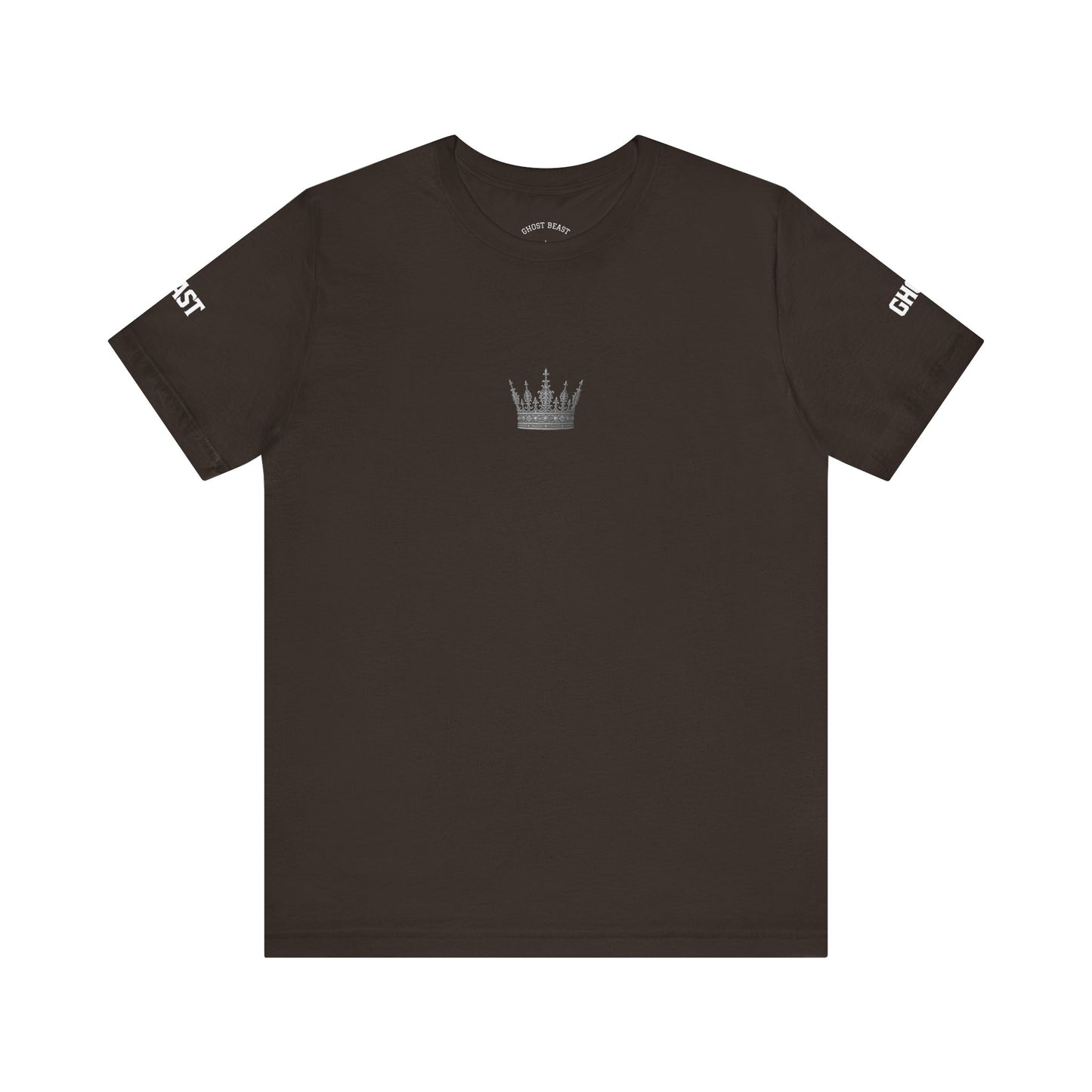 Street Wear Short Sleeve T-Shirt, White Crown, Ghost Beast