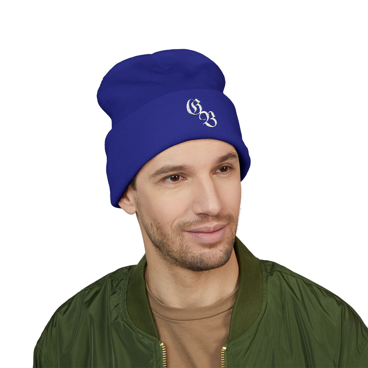 Embroidered winter hat (white lettering) Ghost Beast