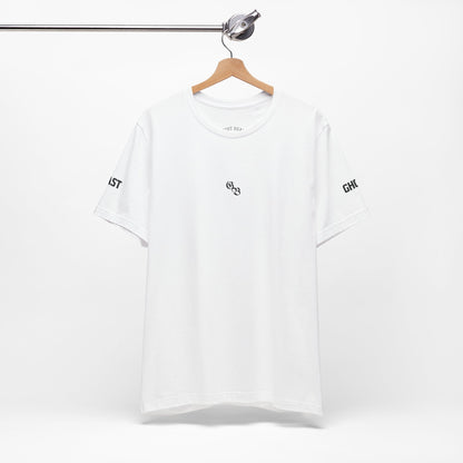 Street Wear Short Sleeve T-Shirt, White with Black, War Horses, Ghost Beast™