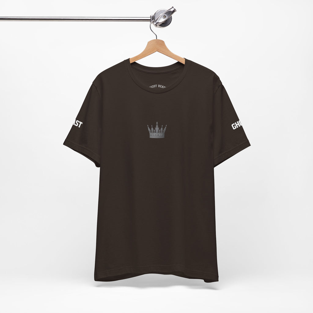 Street Wear Short Sleeve T-Shirt, White Crown, Ghost Beast