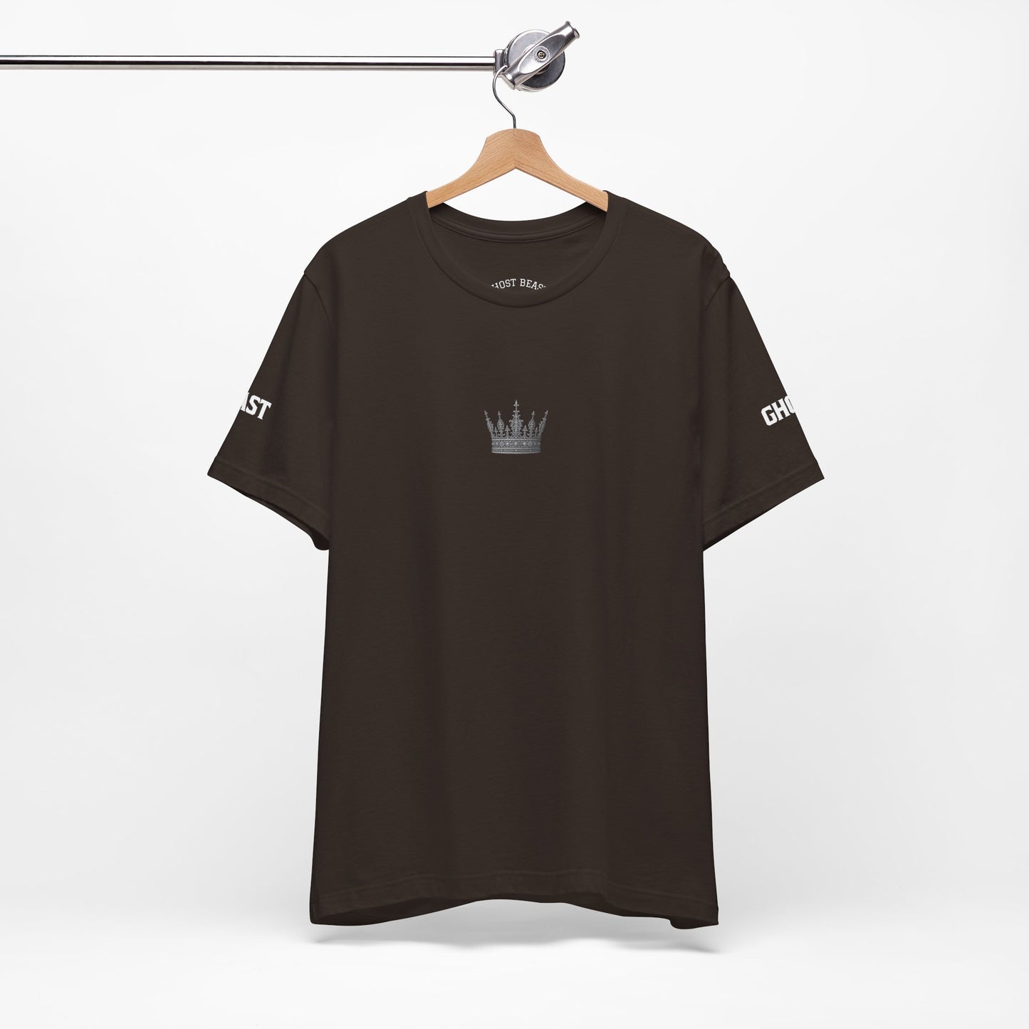 Street Wear Short Sleeve T-Shirt, White Crown, Ghost Beast