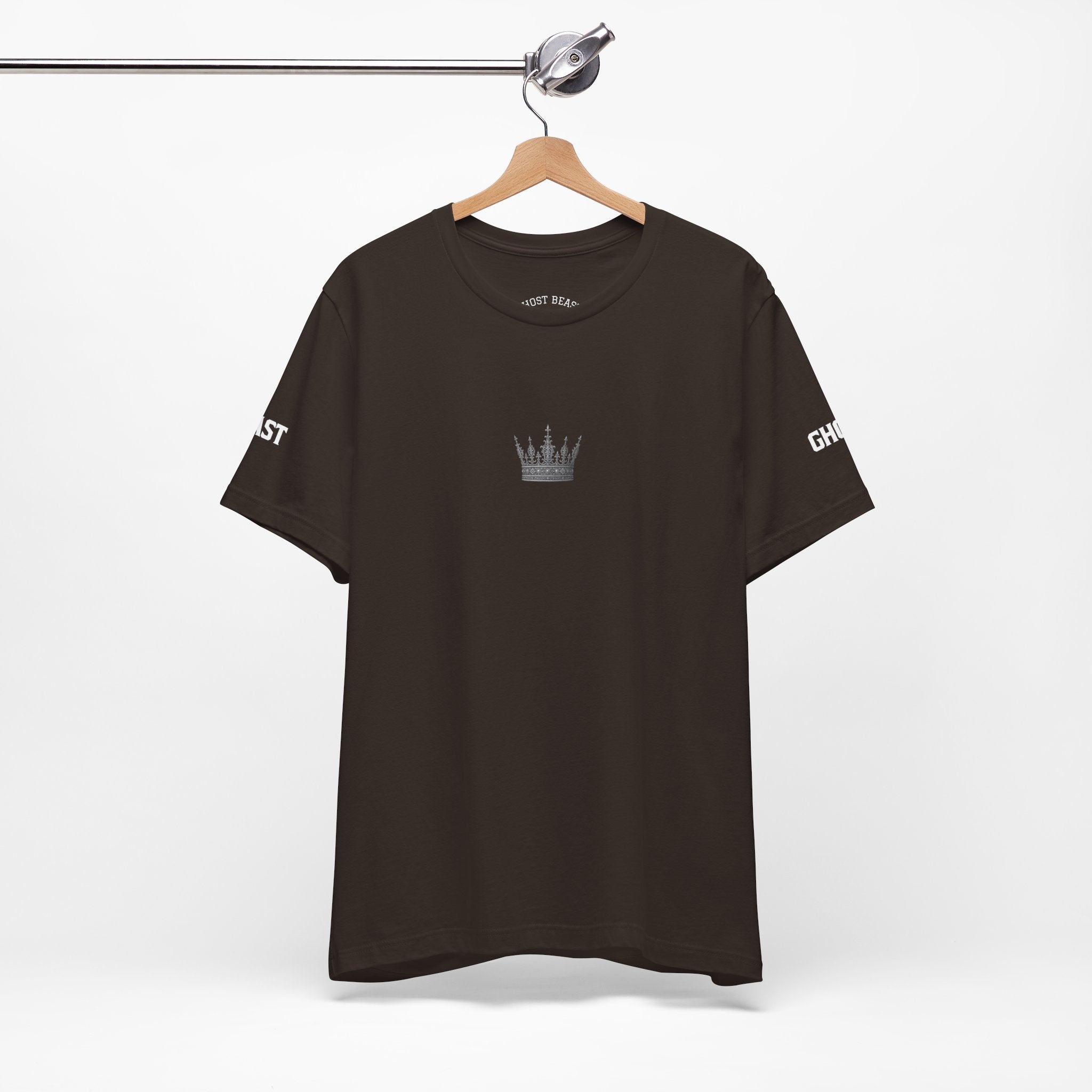 Street Wear Short Sleeve T-Shirt, White Crown, Ghost Beast