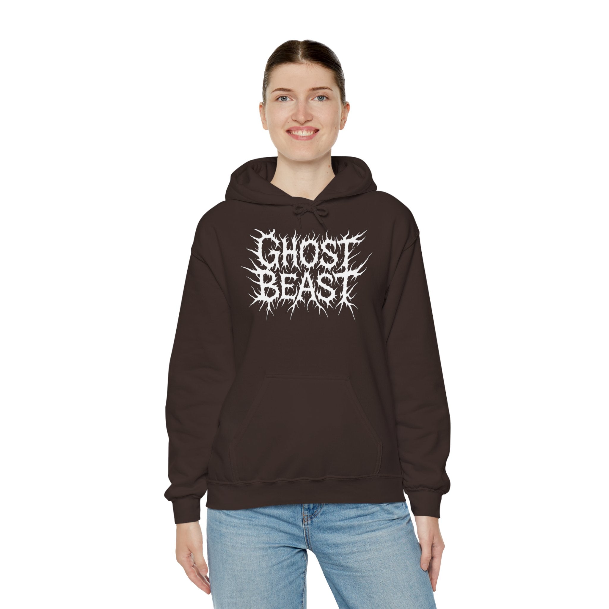 Ghost Beast Hoodie, Gothic Metal lettering, Unisex Vol 2