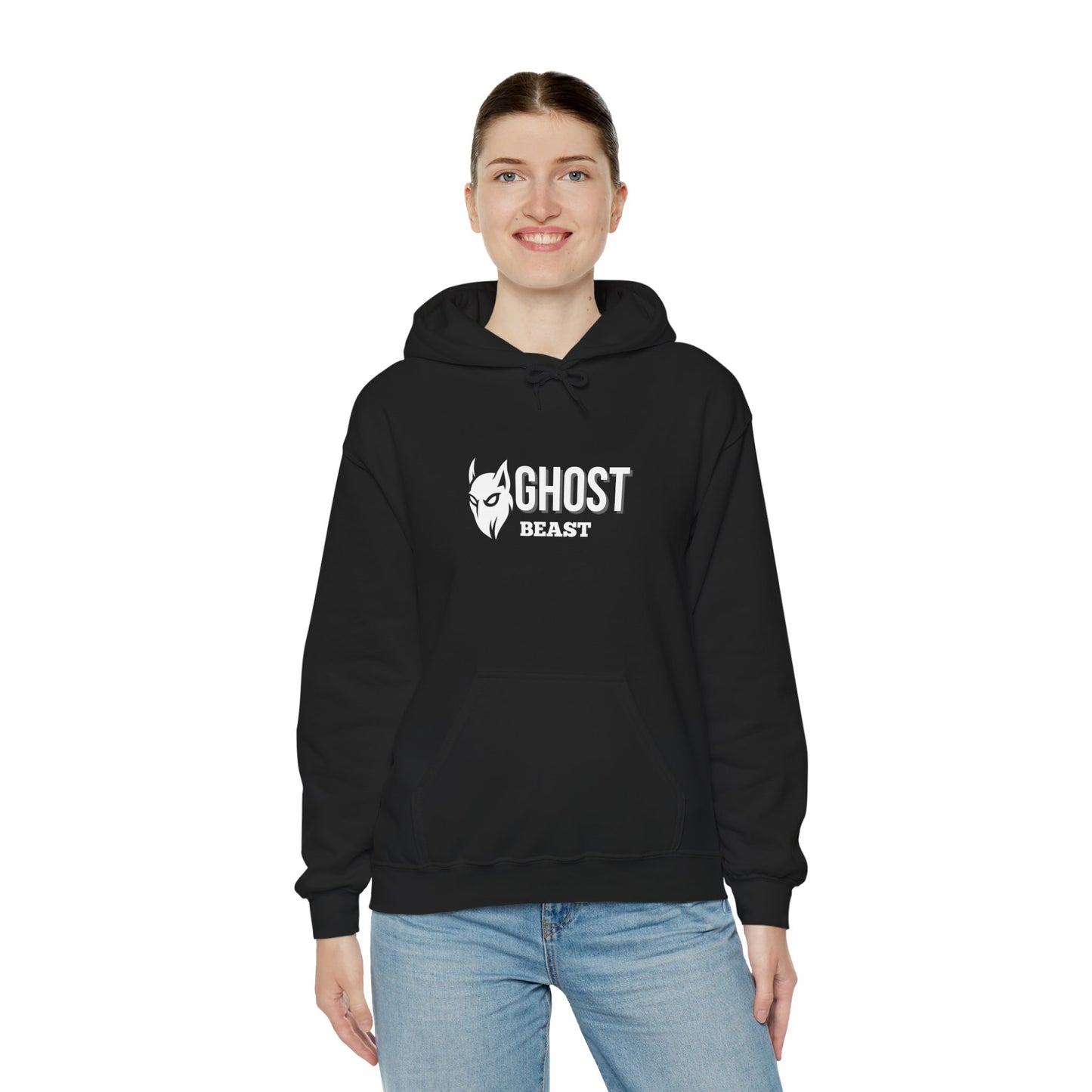 Unisex Hoodie, whit white, Ghost Beast™