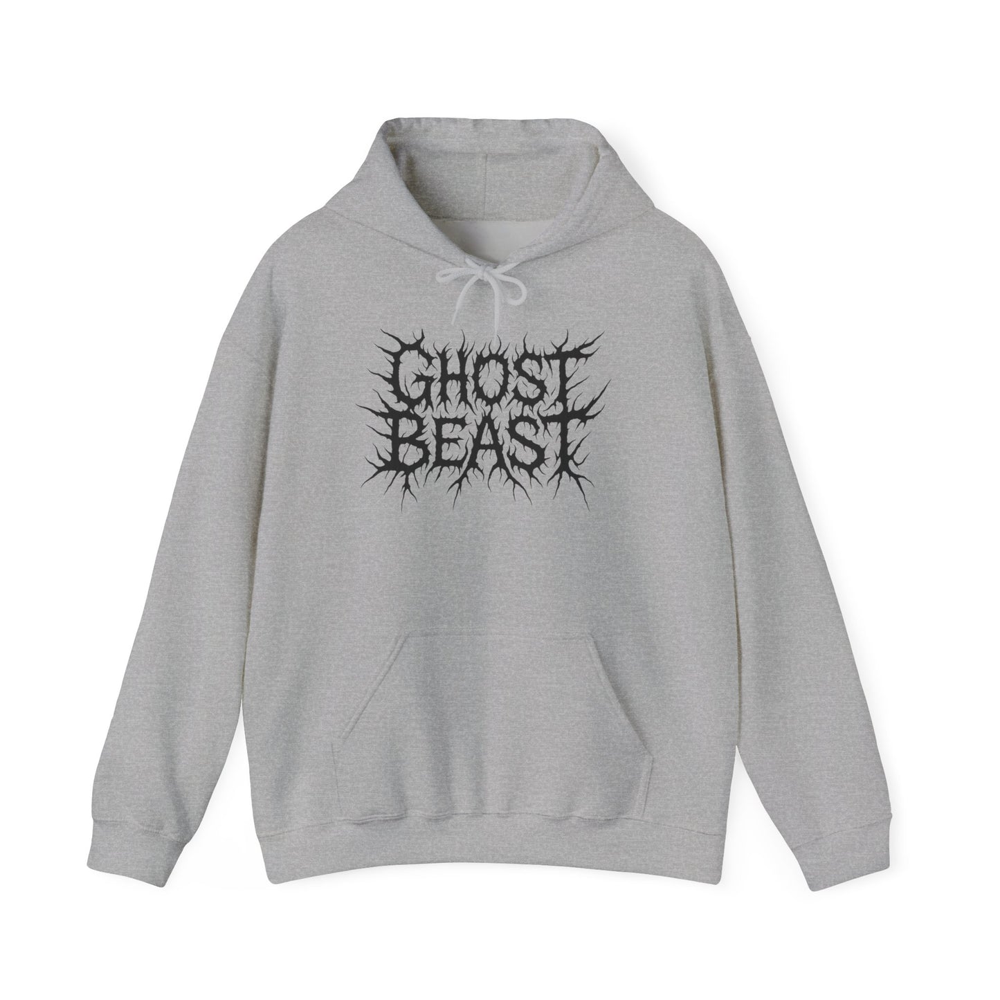 Ghost Beast Hoodie, Gothic Metal lettering, Unisex