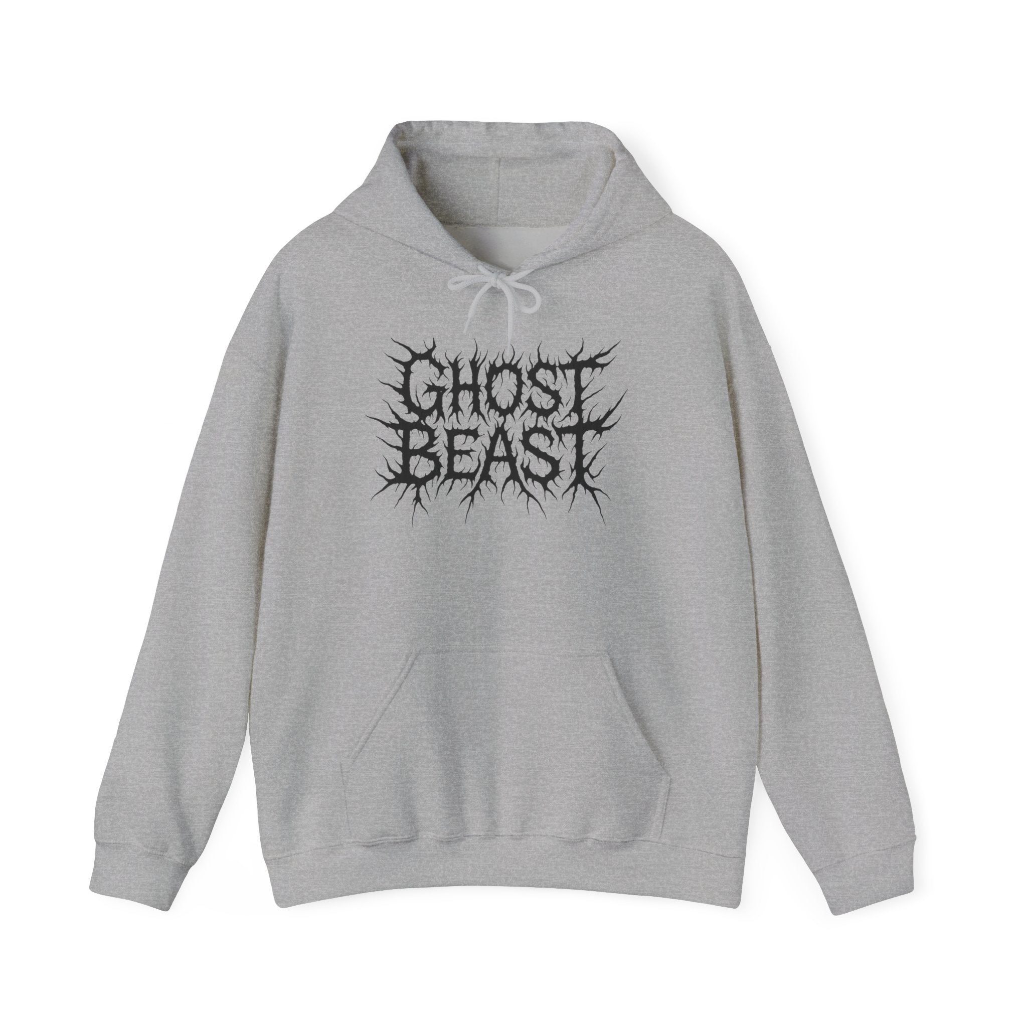 Ghost Beast Hoodie, Gothic Metal lettering, Unisex