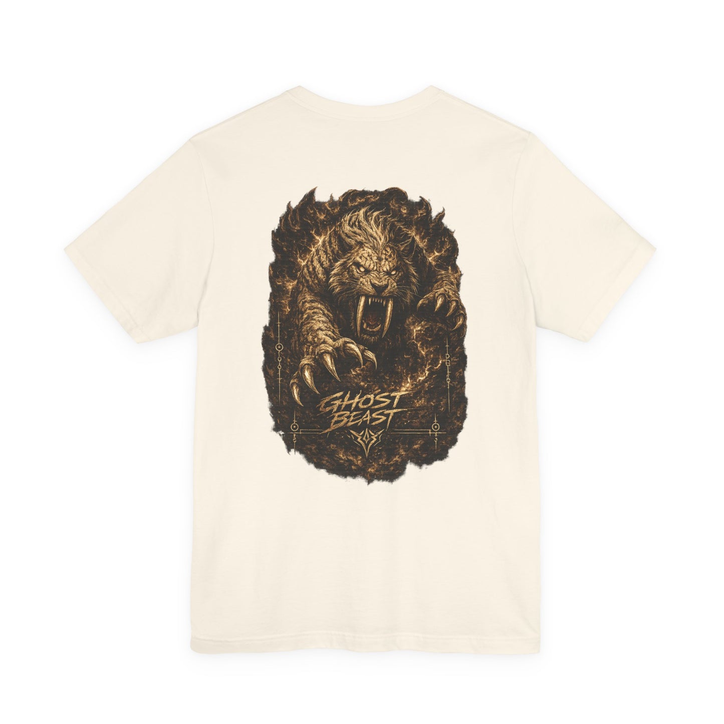 Ghost Beast Graphic Tee – Roaring Tiger Back Print