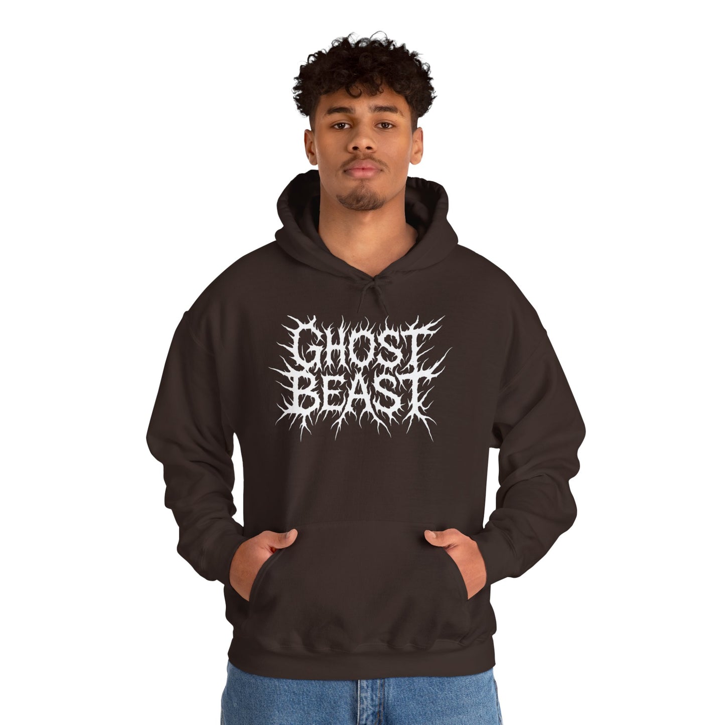 Ghost Beast Hoodie, Gothic Metal lettering, Unisex Vol 2