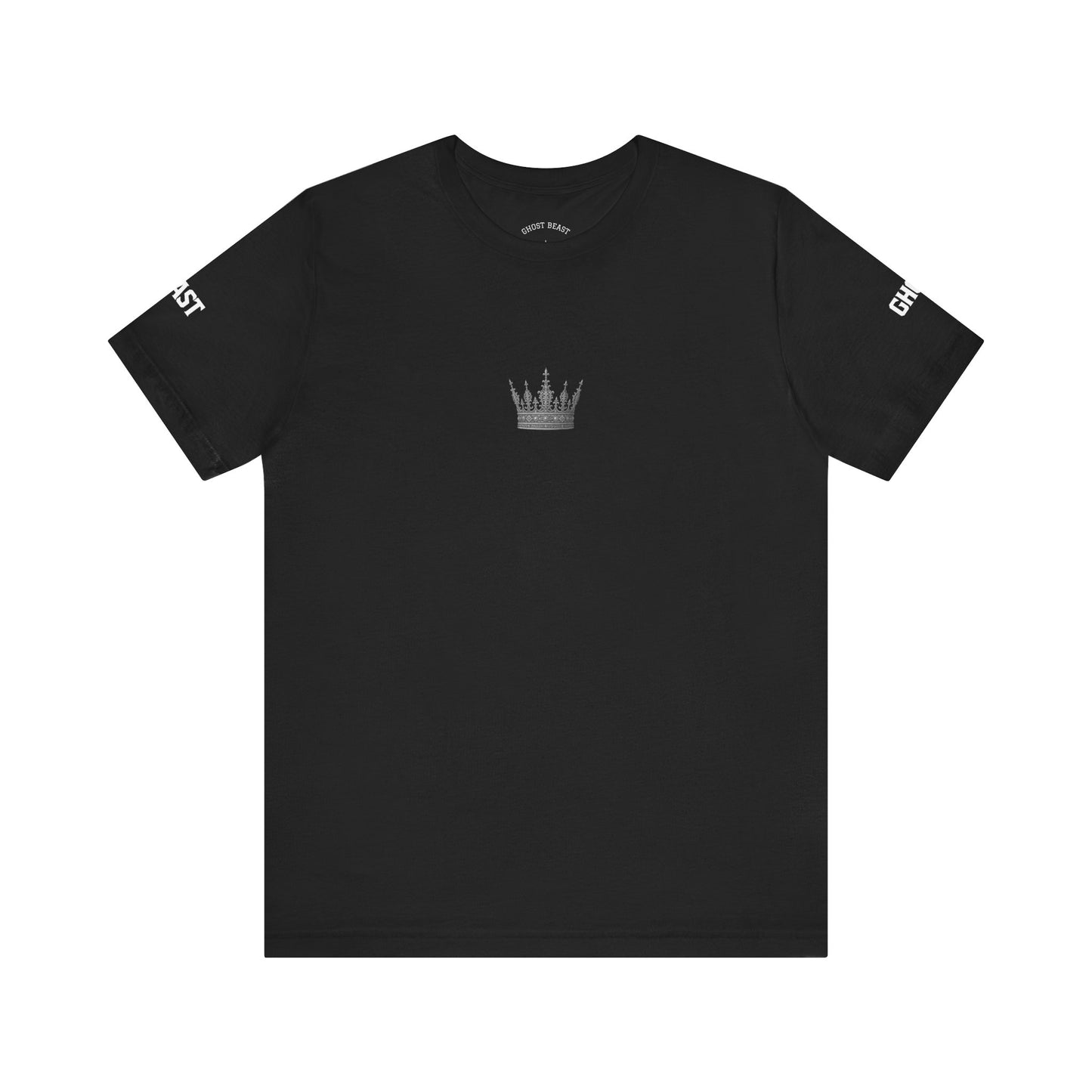 Street Wear Short Sleeve T-Shirt, White Crown, Ghost Beast