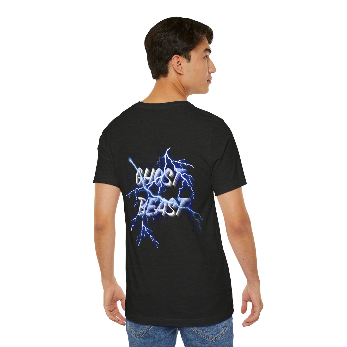 Ghost Beast™ Thunder Unisex T-Shirt (Black with Dark Blue)
