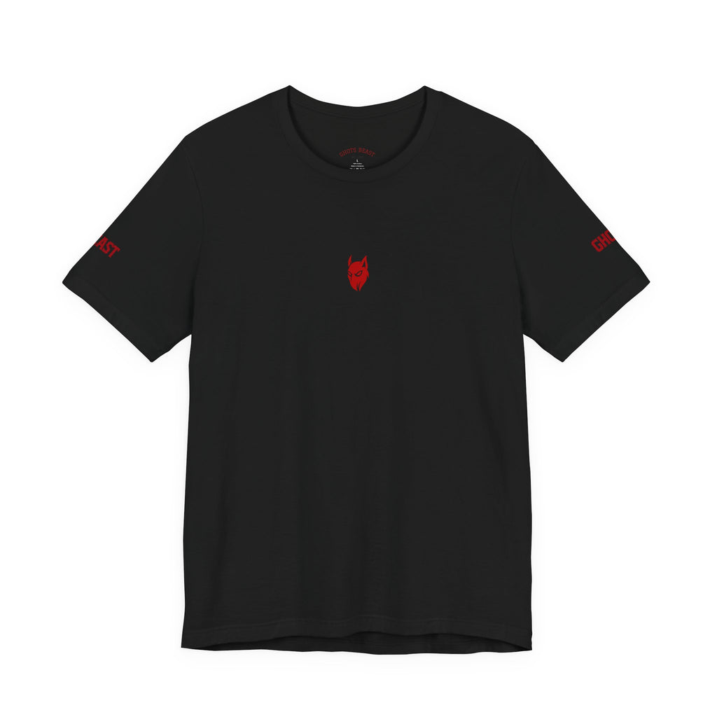 "Blood in the Water" graphic t-shirt with aggressive lettering, Ghost Beast
