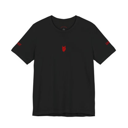 "Blood in the Water" graphic t-shirt with aggressive lettering, Ghost Beast