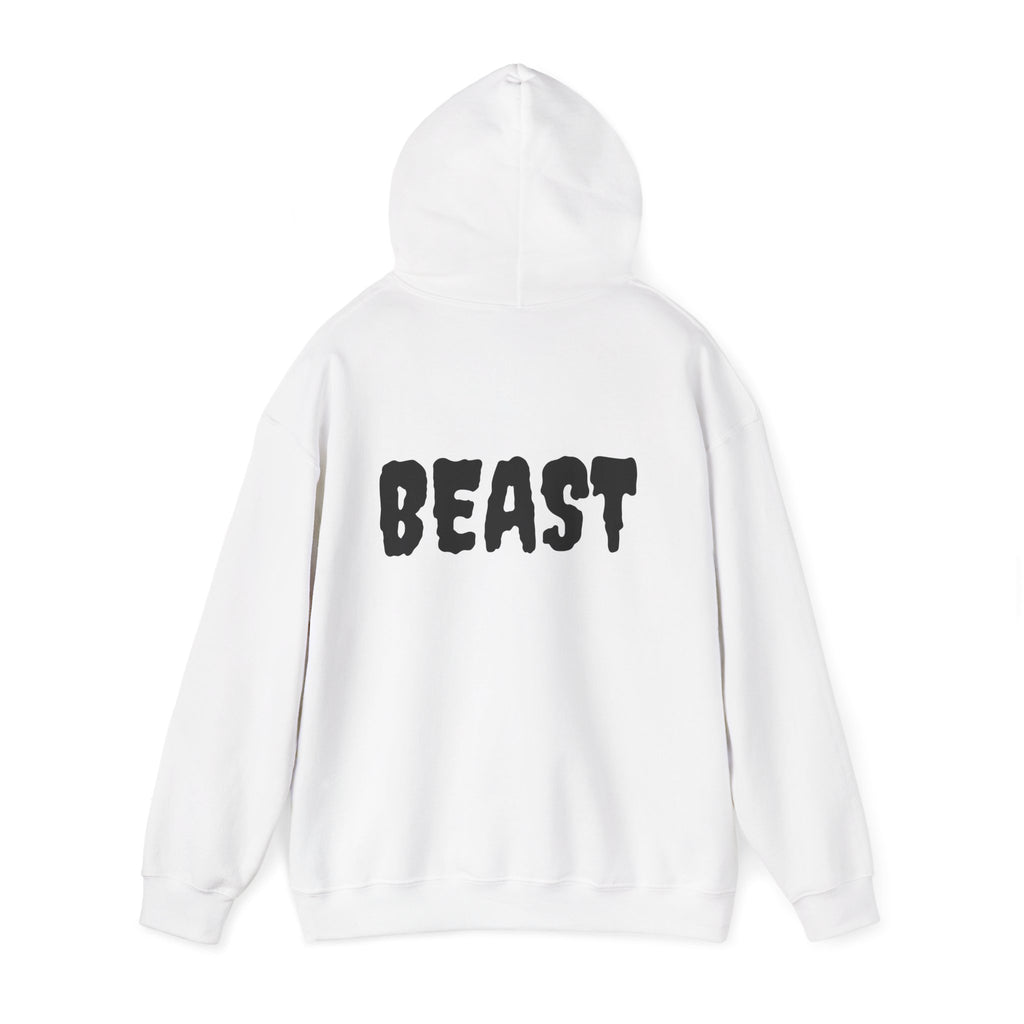 Unisex Hoodie, Premiun, White, Ghost Beast