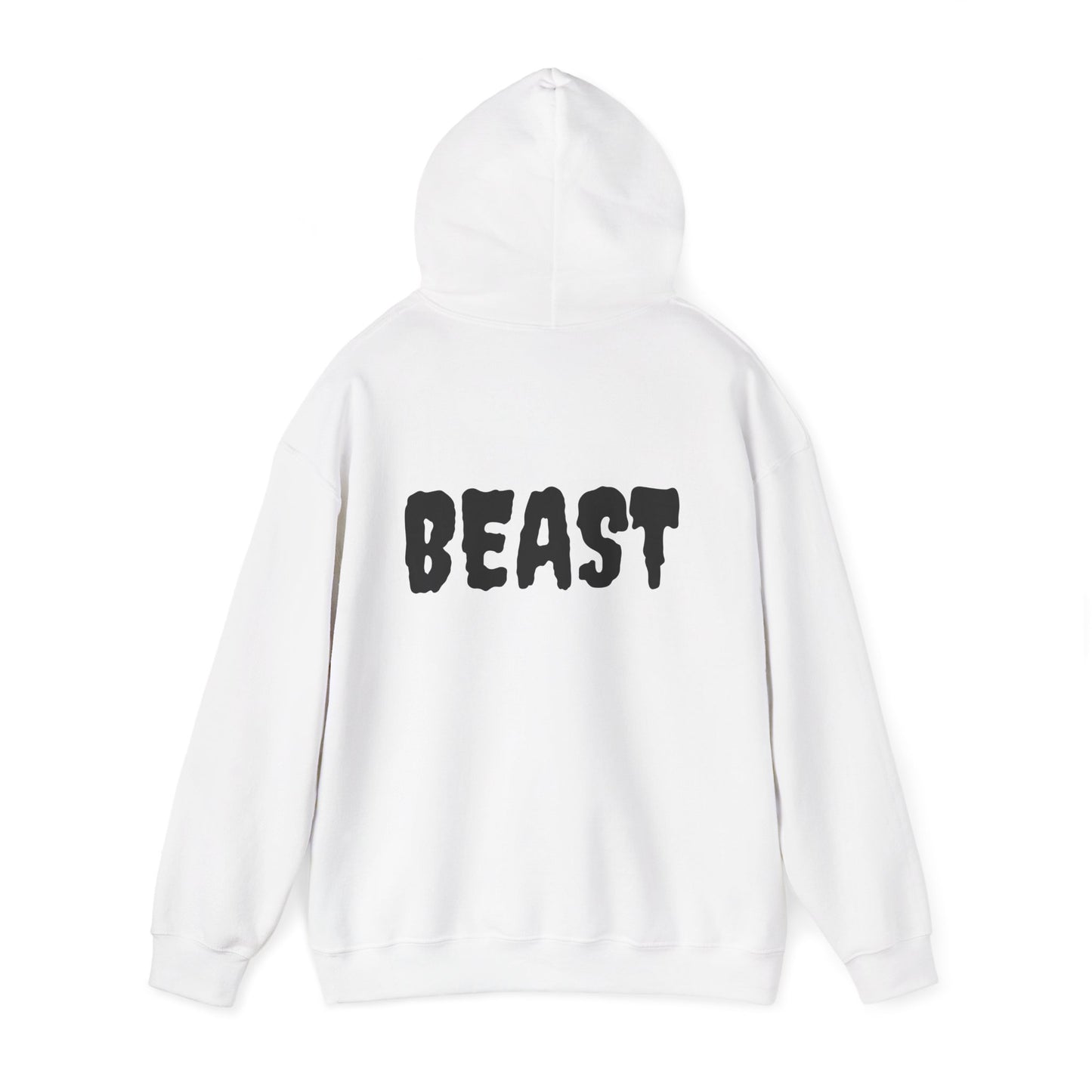 Unisex Hoodie, Premiun, White, Ghost Beast