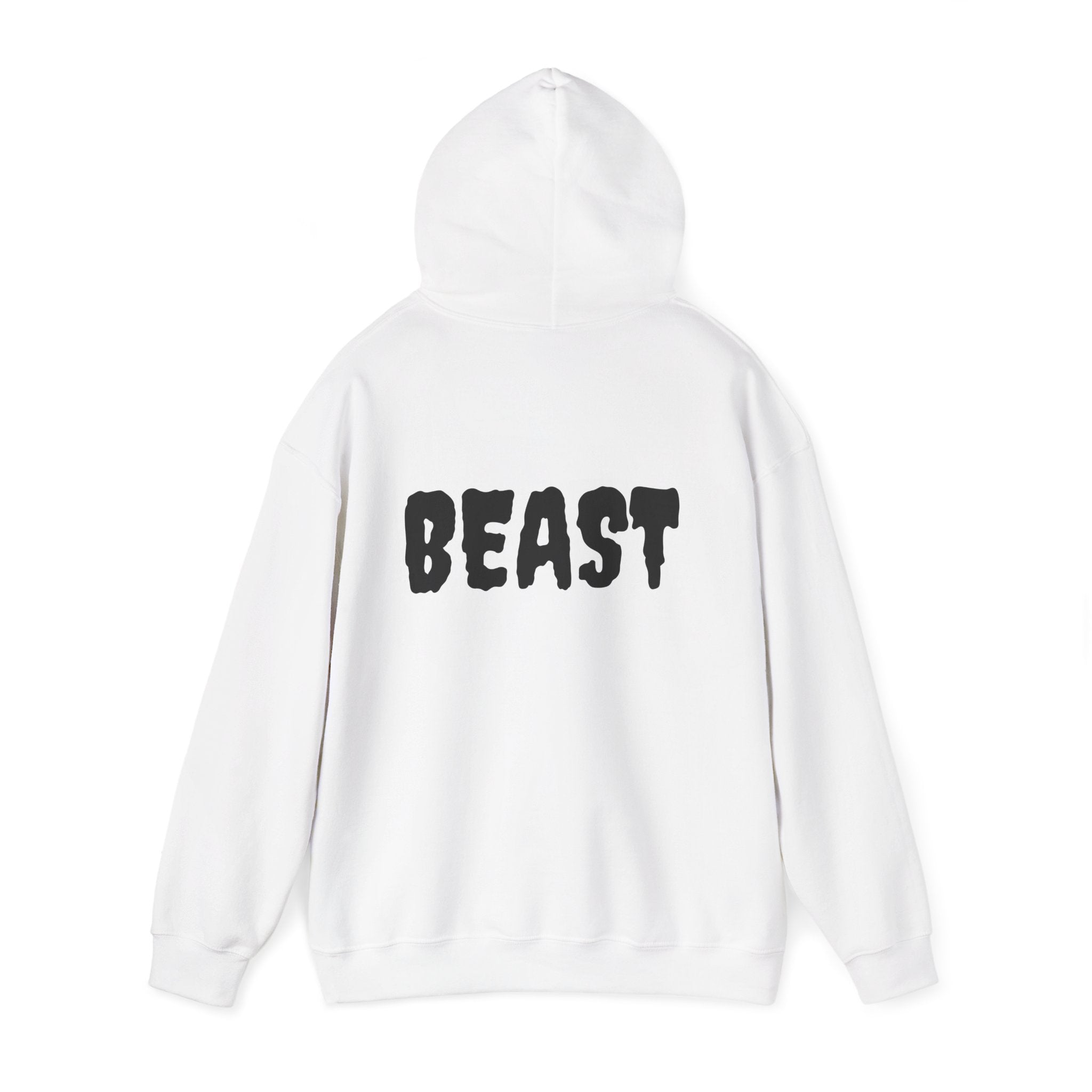 Unisex Hoodie, Premiun, White, Ghost Beast