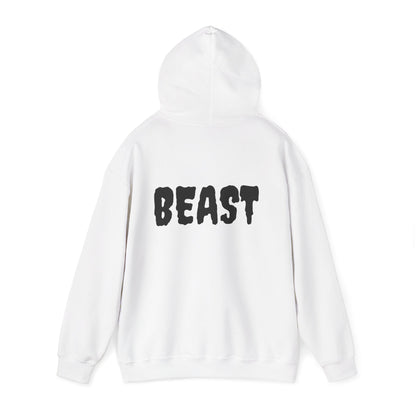 Unisex Hoodie, Premiun, White, Ghost Beast