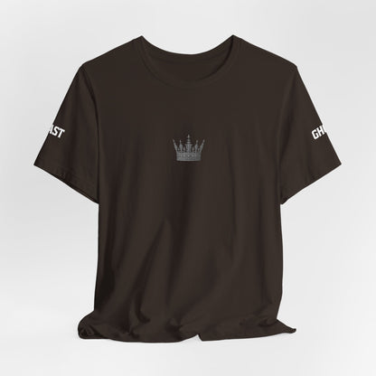 Street Wear Short Sleeve T-Shirt, White Crown, Ghost Beast