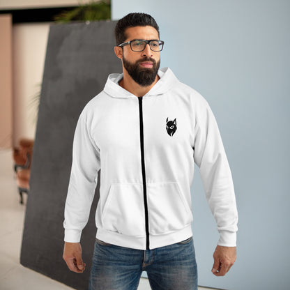 Ghost Beast™ White Open Sweatshirt, unisex